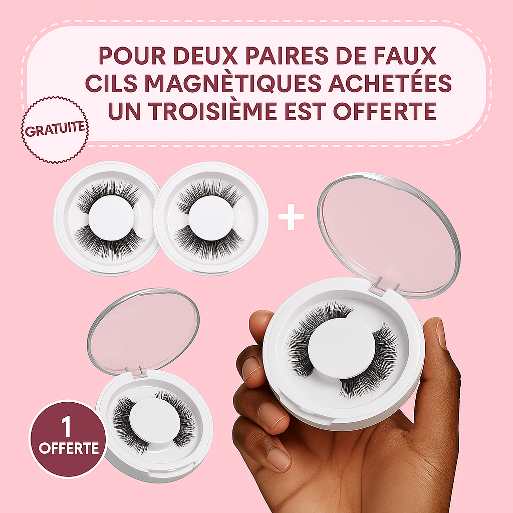 ✨ Faux Cils Magnétiques Réutilisables – Regard Glamour en 5 secondes !