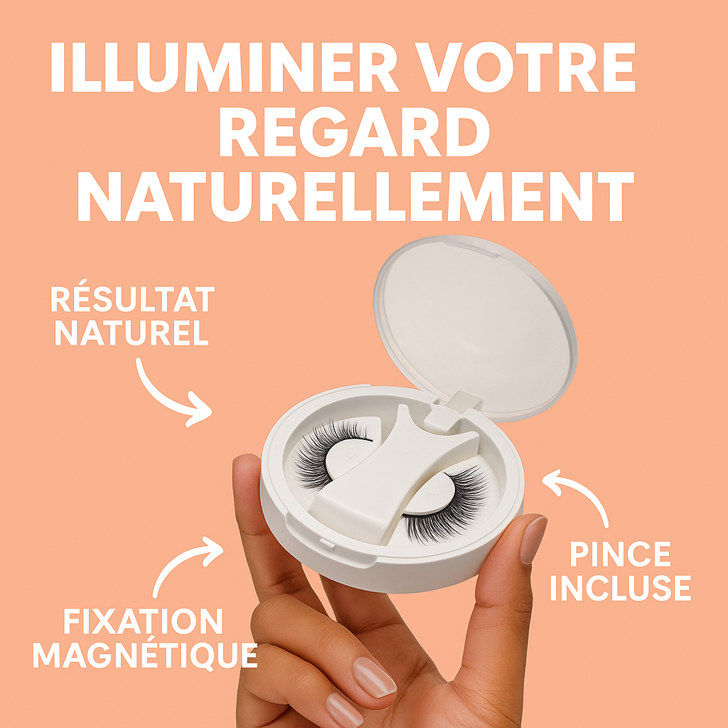 ✨ Faux Cils Magnétiques Réutilisables – Regard Glamour en 5 secondes !