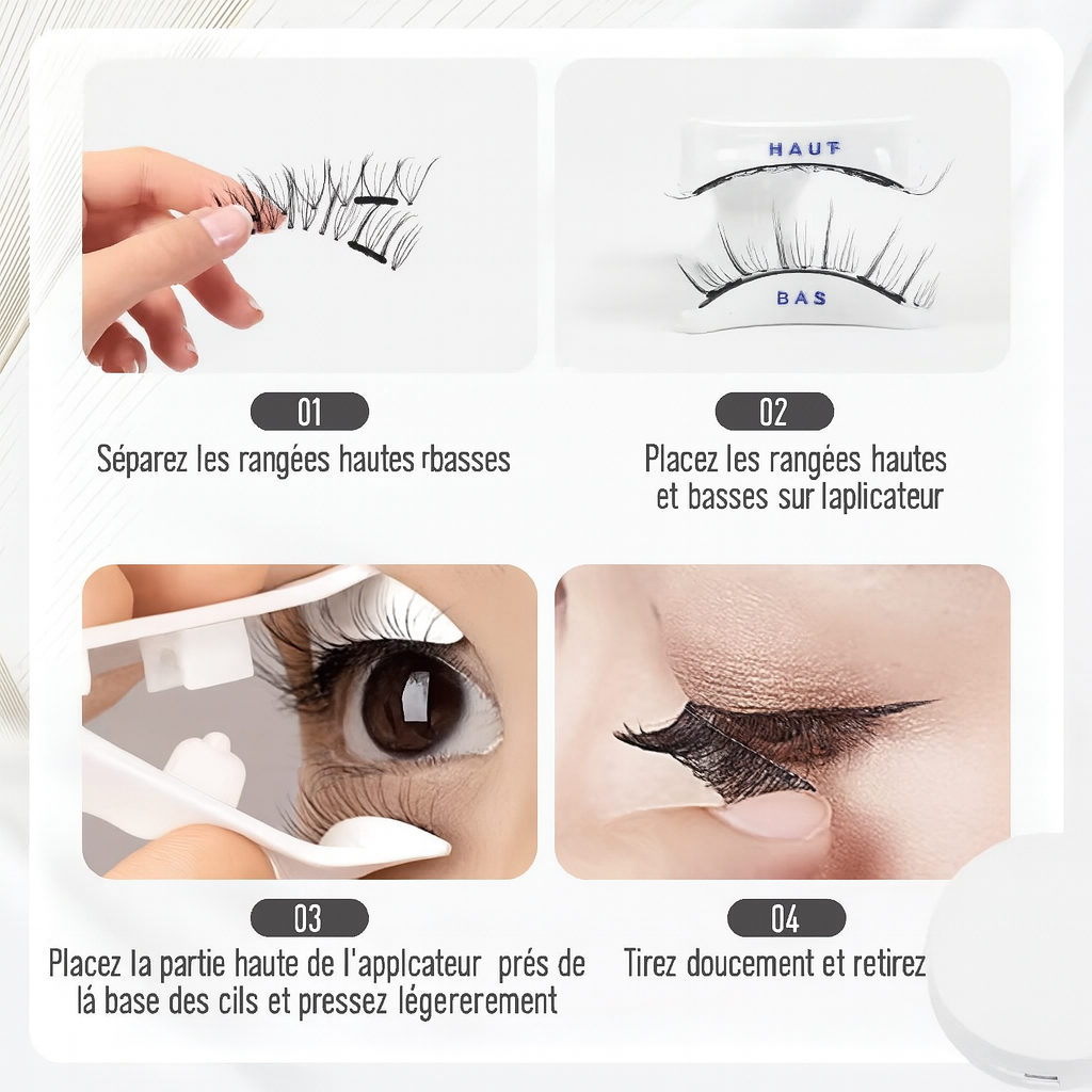 ✨ Faux Cils Magnétiques Réutilisables – Regard Glamour en 5 secondes !