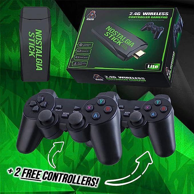 🎮 Console Rétro Sans Fil – 2.4G avec Manettes & Jeux Classiques (Plug & Play)